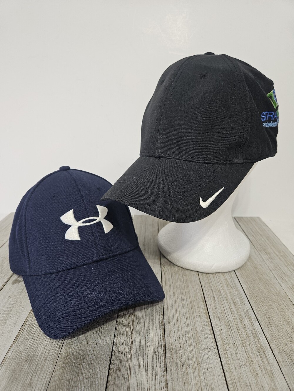 Under Armour Navy Blue and Nike Black Unisex Baseball Caps Hats with Embroidered